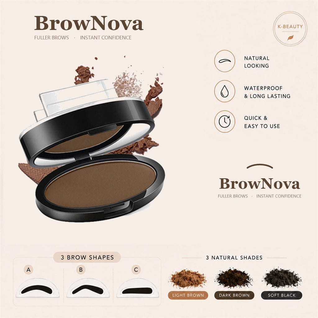 BrowNova™ Eyebrow Stamp Kit — Perfect Brows in 3 Seconds