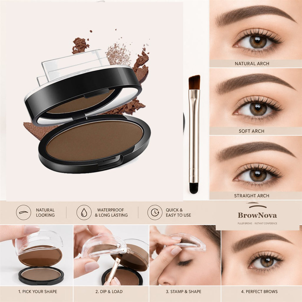 BrowNova™ Eyebrow Stamp Kit — Perfect Brows in 3 Seconds