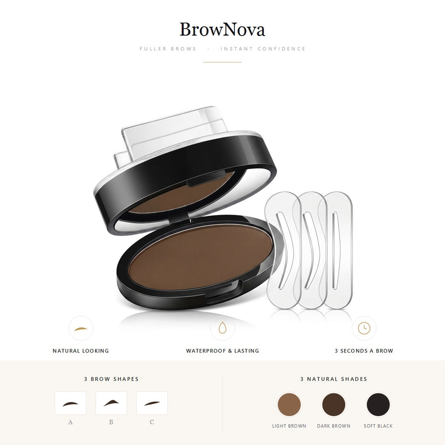 BrowNova™ Eyebrow Stamp Kit — Perfect Brows in 3 Seconds